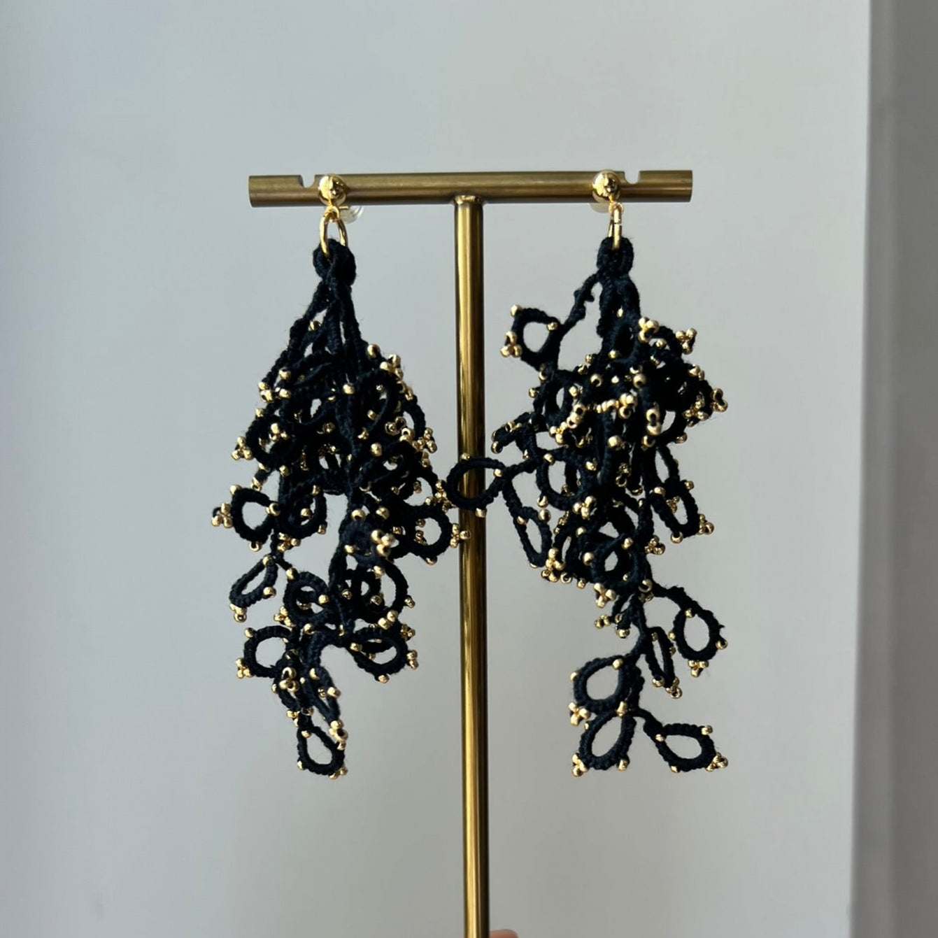 Crimson Whisper Tatting Earrings